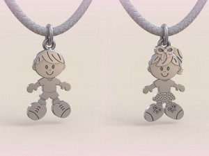 Pendants - Boy and Girl - 05 Modèles 3D en vedette