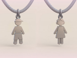 Pendants - Boy and Girl - 06 Modèles 3D en vedette