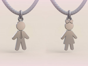 Pendants - Boy and Girl - 07 Modèles 3D en vedette