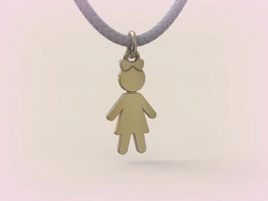 Pendants - Boy and Girl - 07 3D Print Model