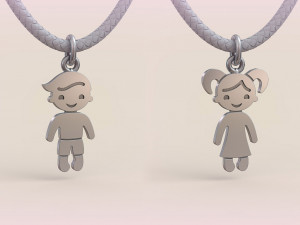 Pendants - Boy and Girl - 08 Modèles 3D en vedette