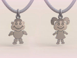 Pendants - Boy and Girl - 11 Modèles 3D en vedette