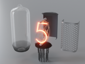 Nixie tube Model 3D