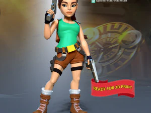 Lara Croft 3D Print Model
