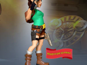 Lara Croft 3D Print Model