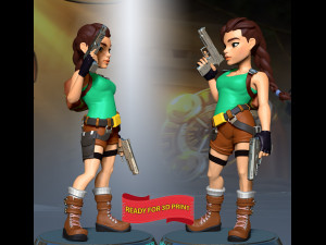 Lara Croft Modello di stampa 3D