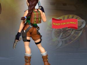 Lara Croft Modello di stampa 3D