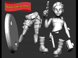 Lara Croft 3D Print Model