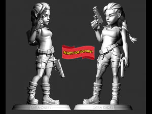 Lara Croft 3D Print Model