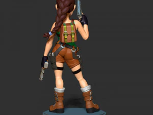 Lara Croft 3D Print Model