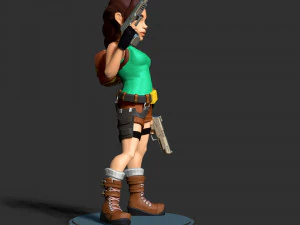 Lara Croft 3D Print Model