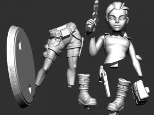 Lara Croft 3D Print Model