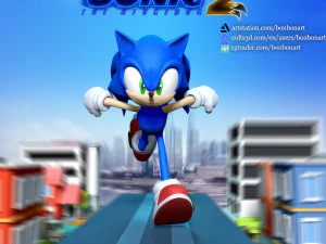 Sonic the Hedgehog 2 Fan Sanatı 3D Baskı Modeli