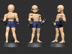 Krillin - Dragon Ball Fanart 3Dプリントモデル
