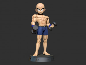 Krillin - Dragon Ball Fanart 3Dプリントモデル