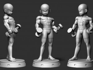 Krillin - Dragon Ball Fanart 3Dプリントモデル