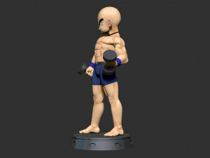 Krillin - Dragon Ball Fanart 3Dプリントモデル