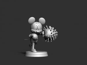 Mickey Mouse - Boxing 3D Print Model