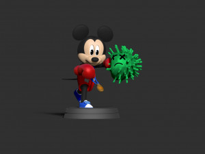 Mickey Mouse - Boxing Modelo de Impressão 3D