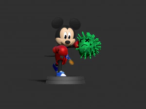 Mickey Mouse - Boxing 3D Print Model
