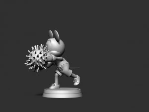 Mickey Mouse - Boxing 3D Print Model