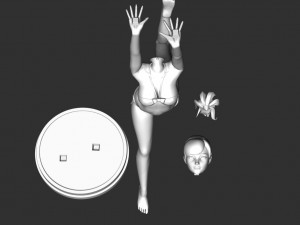 Girl in the Urban Ballerina Dance Modelo de Impressão 3D