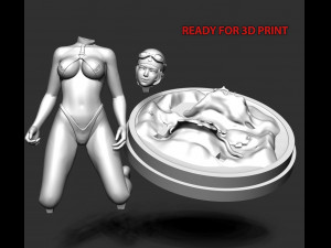 Swimming Girl Model Cetak 3D