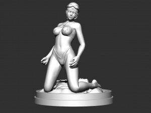 Swimming Girl Model Cetak 3D