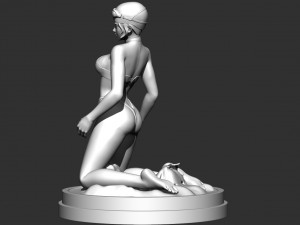Swimming Girl Model Cetak 3D