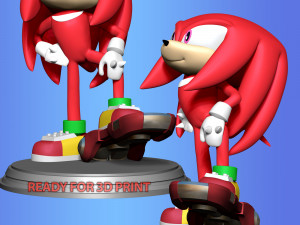 Knuckles - Sonic the Hedgehog 2 Fanart 3D-Druckmodell