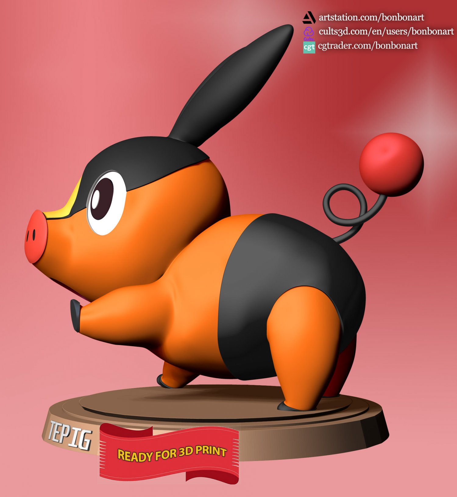 Red - Pokemon Grátis Modelo 3D in Cartoon 3DExport