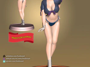Girl With Swimsult 3D Print Model
