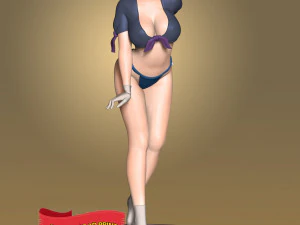 Girl With Swimsult 3D Print Model