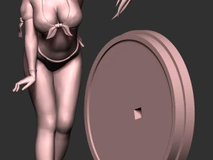 Girl With Swimsult 3D Print Model