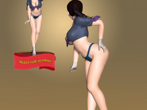 Girl With Swimsult 3D-printmodel
