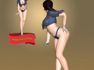 Girl With Swimsult 3D Print Model