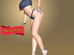 Girl With Swimsult 3D-printmodel