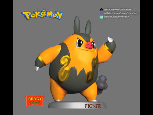 Pignite- Pokemon Go 3D 프린트 모델