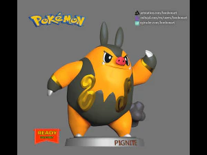 Pignite- Pokemon Go 3D Print Model