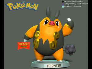Pignite- Pokemon Go 3D 프린트 모델