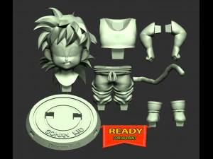 Dragon Ball - Gohan Ni&ntilde;o Modelo de impresión 3D