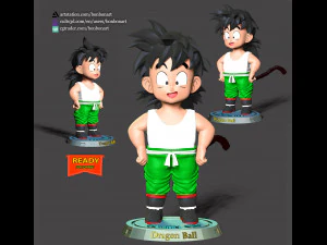 Dragon Ball - Gohan Ni&ntilde;o Modelo de impresión 3D