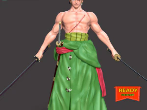 Roronoa Zoro - One Piece Modelo de Impressão 3D
