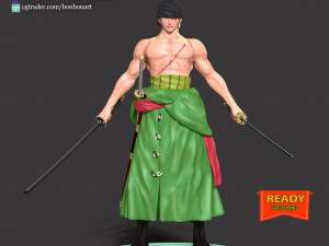 Roronoa Zoro - One Piece 3Dプリントモデル