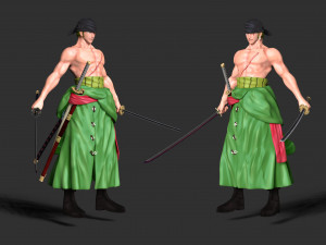 Roronoa Zoro - One Piece 3Dプリントモデル