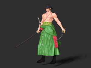 Roronoa Zoro - One Piece 3Dプリントモデル