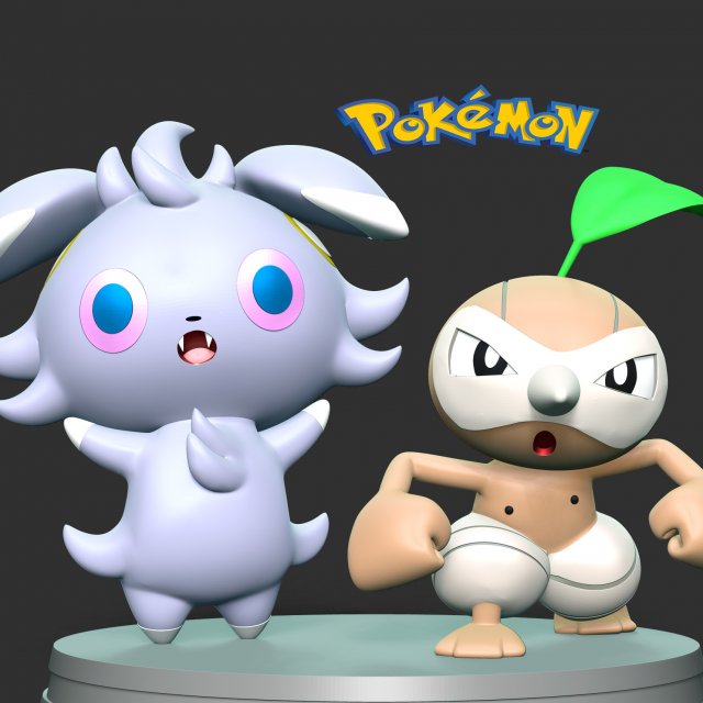 Espurr Nuzleaf - Pokemon 3D प्रिंट मॉडल .c4d .max .obj .3ds .fbx .stl .blend 