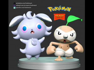 Espurr Nuzleaf - Pokemon 3D प्रिंट मॉडल