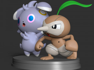 Espurr Nuzleaf - Pokemon 3D प्रिंट मॉडल