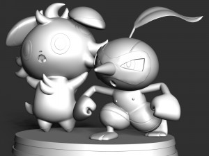 Espurr Nuzleaf - Pokemon 3D प्रिंट मॉडल